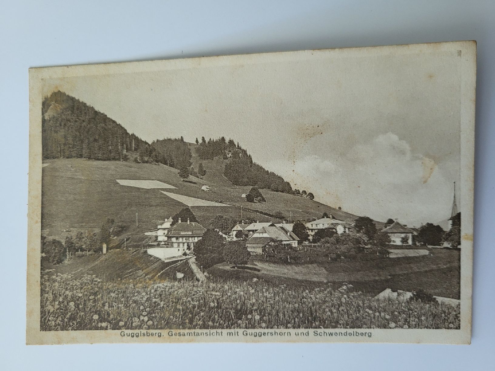 Cartoline postali: Alte Ansichtskarte Guggisberg mit Guggershorn R21 – Usato da nunningen venduto da mic_88k2