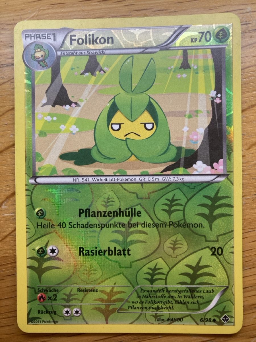 Pokémon Sammelbilder & Trading cards: Folikon 6/98 REVERSE HOLO – Gebraucht aus Zürich von sushitwiceaweek