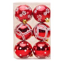 NEUE Weihnachtskugeln rot-weiss Polka dot etc. - 81401