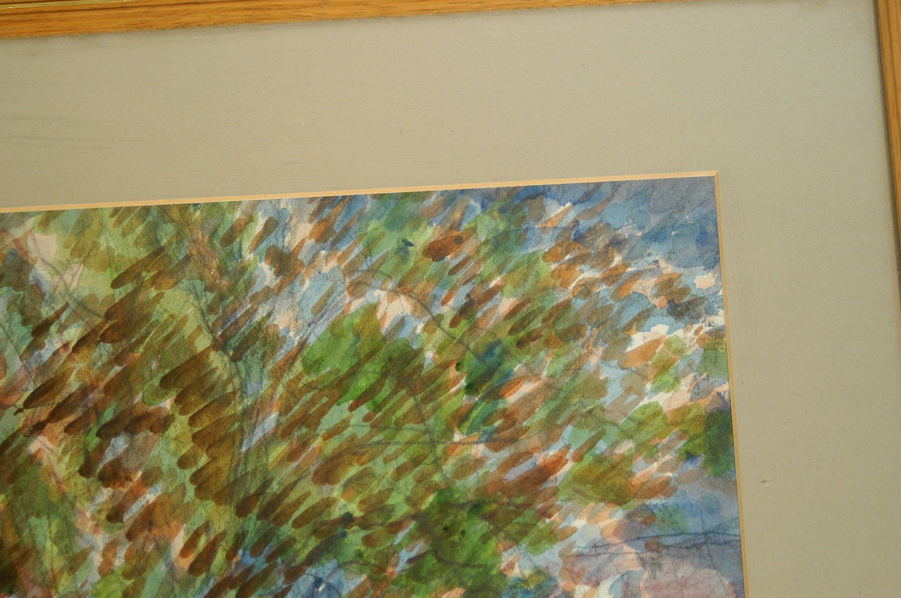 Dipinti: Wiese mit Bäumen Sc. Stephenson Aquarell – Usato da Herisau venduto da Wisen 4