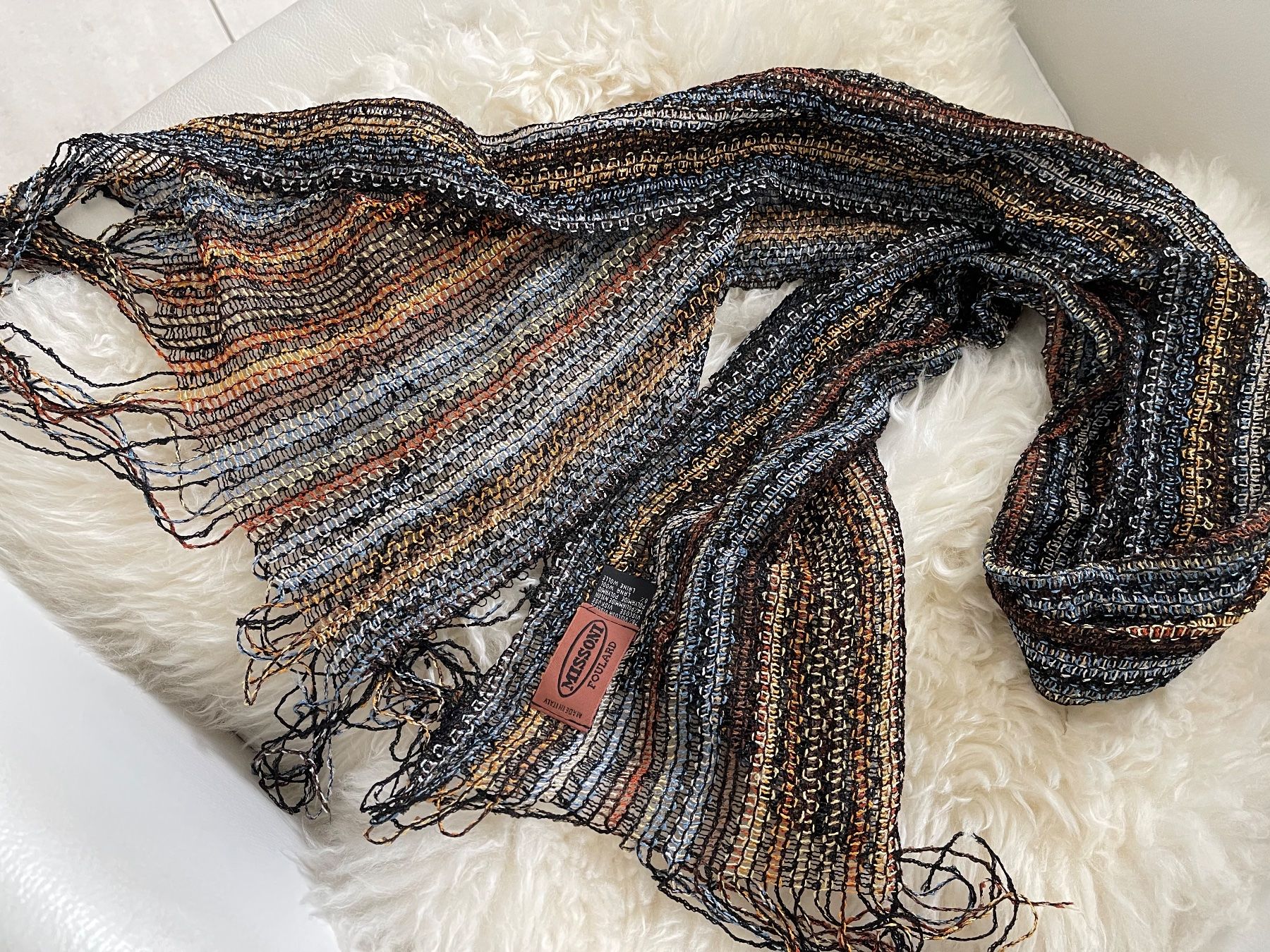 Schicker Missoni Foulard Schal gestreift Vintage 1960 (Usato) a