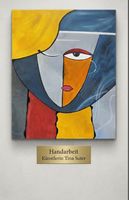 Gemälde abstraktes Frauenporträt handmade 60×80