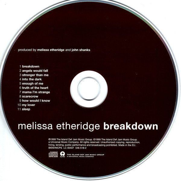 CD: Melissa Etheridge - Breakdown [Island] – Usato da Unterbäch venduto da eqlut 2