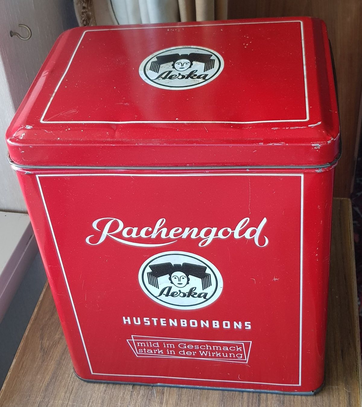 Barattoli: Blechdose 1950er - Rachengold Hustenbonbons – Usato da Mörschwil venduto da antiksalon 7