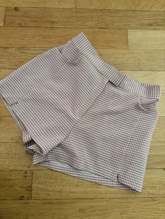 Short carreaux rose/blanc élastique - Taille S