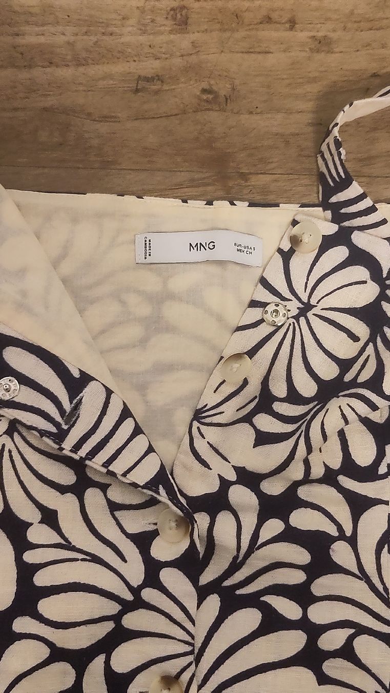 Top: Blumenmuster Leinentop von MNG – Nuovo (secondo la descrizione) da Chur venduto da joybroki 3