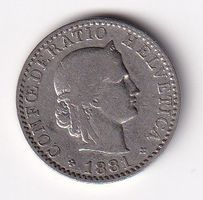 Schweiz 20 Rappen 1881
