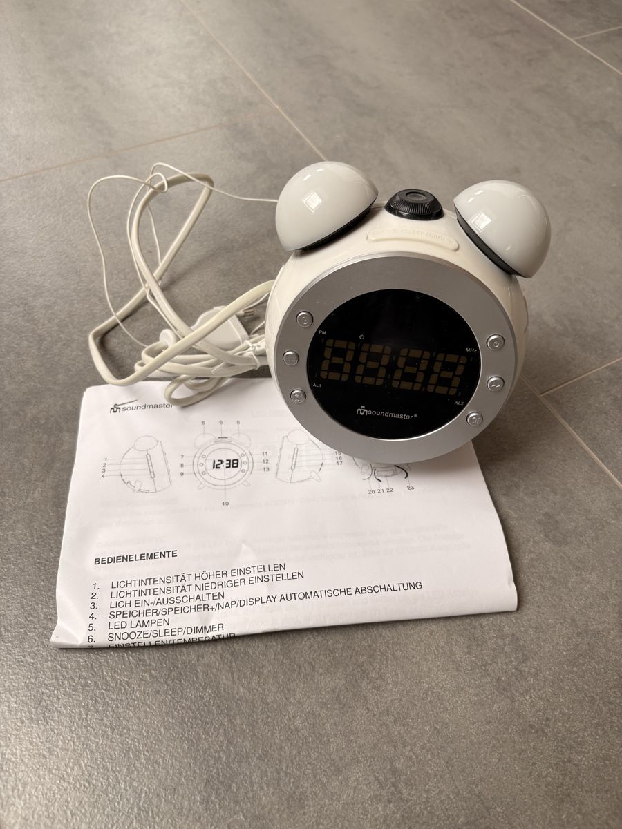 Sveglie: Retro-Wecker mit LED-Display und Anleitung, Sommerzeit – Nuovo (secondo la descrizione) da Basel venduto da nto_x6dm
