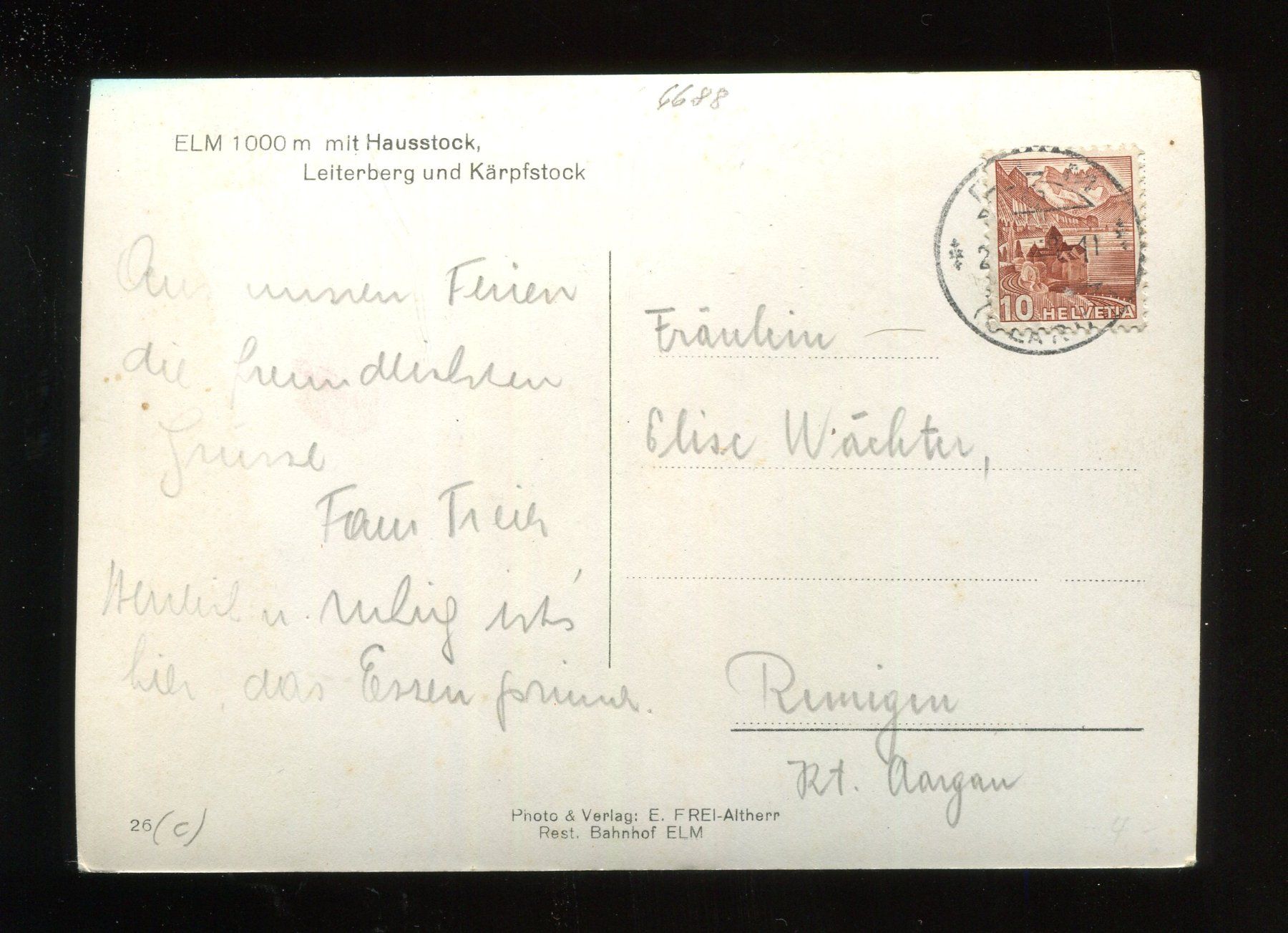 Cartoline postali: Elm, Hausstock – Usato da Aarau venduto da Elmaar41 1