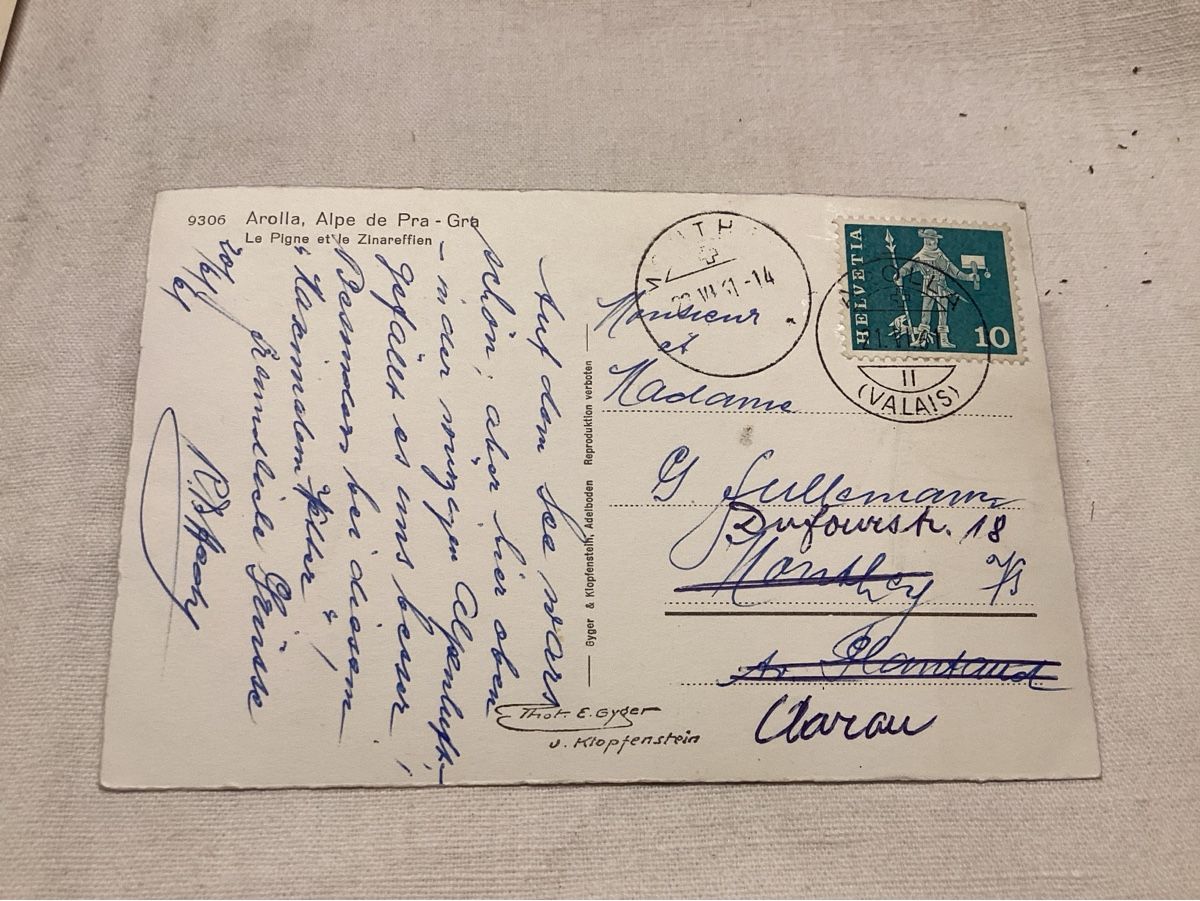 Cartoline postali: Arolla chottes de Pra-Gra 1961 – Usato da Luc (Ayent) venduto da Rebouille 1
