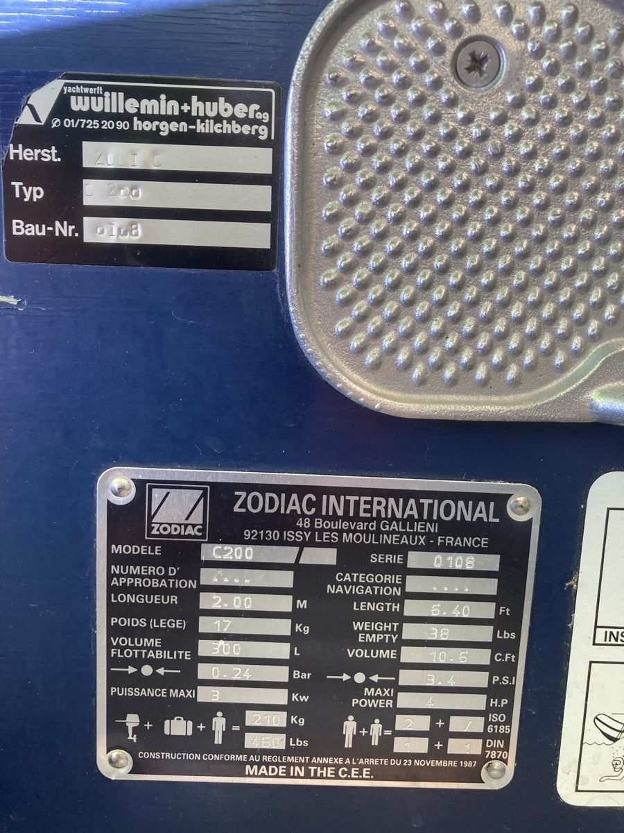 Zodiac Boote: Zodiac Schlauchboot C200 – Gebraucht aus Erlenbach ZH von jospa77 5