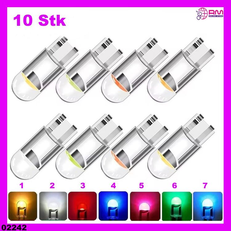 T10 W5W Canbus Glas COB 6000k Lesekuppellampe 10X (Neu und ...