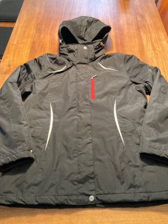 Übergangsjacke  mit Kapuzze Damen Grösse L in schwarz