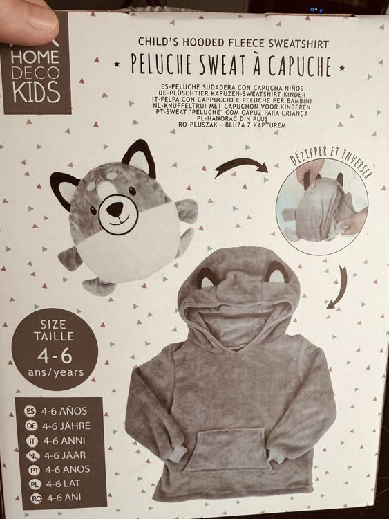 Vêtement Ourson En Peluche - Sweat Capuche Crocodile Et Jean - Taille 40cm - Ours Non Inclus