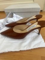 Brandneu Jimmy choo Schuhe - Rav 65 - tan Kroko-Effekt Mules