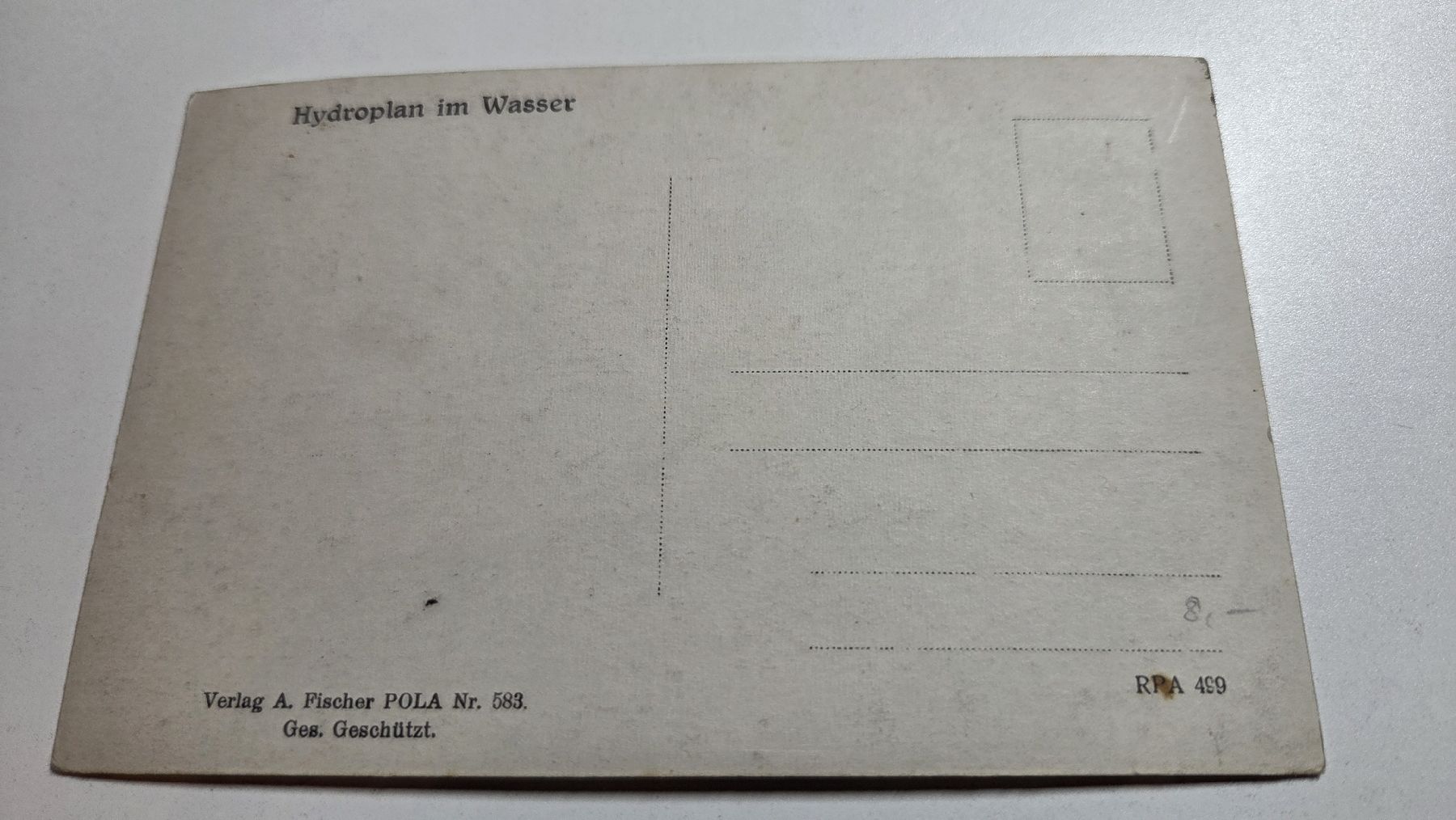 Cartes postales:  Ansichtskarte Hyroplan im Wasser – D'occasion à Arni AG par Moth68 1