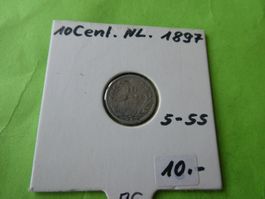 Niederlande 1897, 10 Cents    Silber