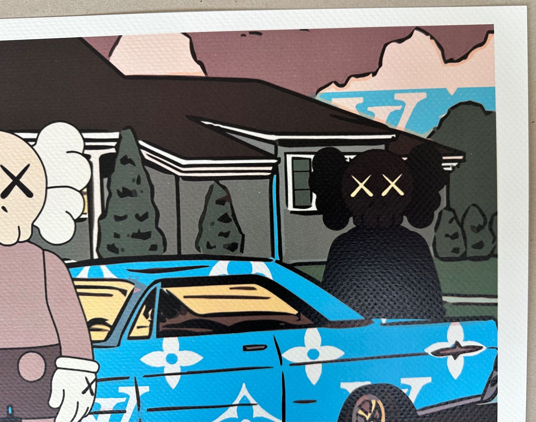 Grafiken & Lithographien: Death: Twin KAWS & Vuitton Mustang, signiert – Neu (gemäss Beschreibung) aus Meilen von Smgdesign 4