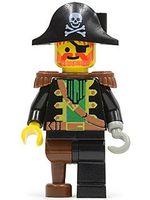 Lego Captain Red Beard (Captain Roger) pi055 (1989 - 2002)