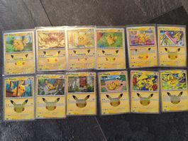 12x Pikachu 30th Anniversary DE