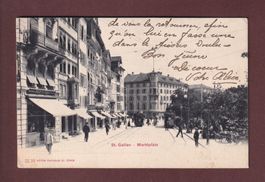 ST. GALLEN - Marktplatz - Tram - 1910