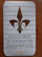 Antikes Emailleschild von Henkell Kellereien