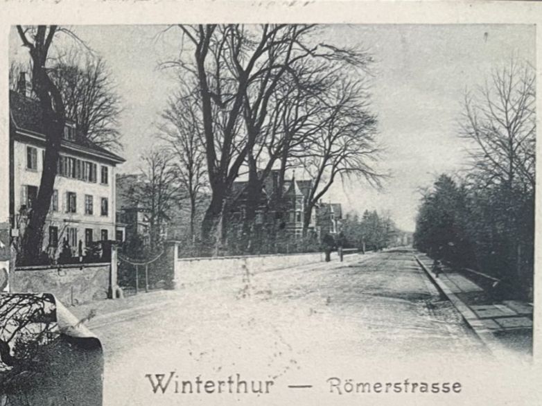 Cartoline postali: WINTERTHUR 2 Bild, Römerstrasse, belebt, Jugendstil – Usato da Wald ZH venduto da TLILEF 1