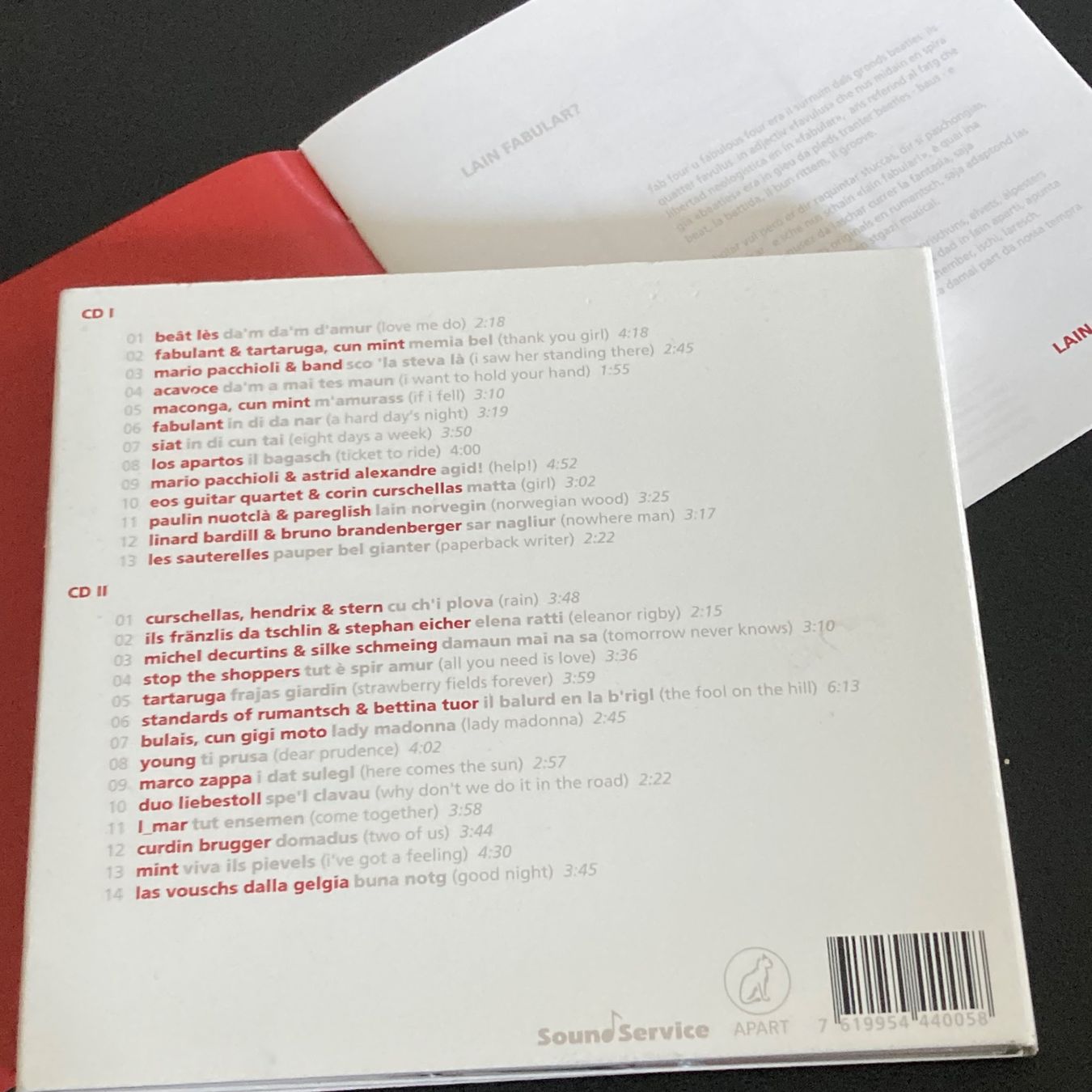 CD: V/A - Lain Fabular - Ils Beatles Per Rumantsch | Sauterelles – Usato da Bern venduto da Ntsamina 1