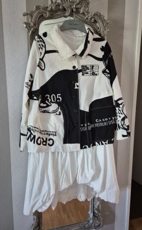 Rundholz Jacke Black Print Gr. S Oversize