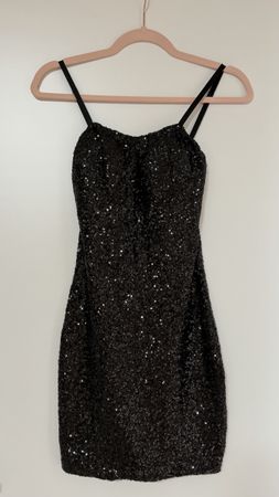 Abito da sera mini con paillettes nero - Taglia XS/S