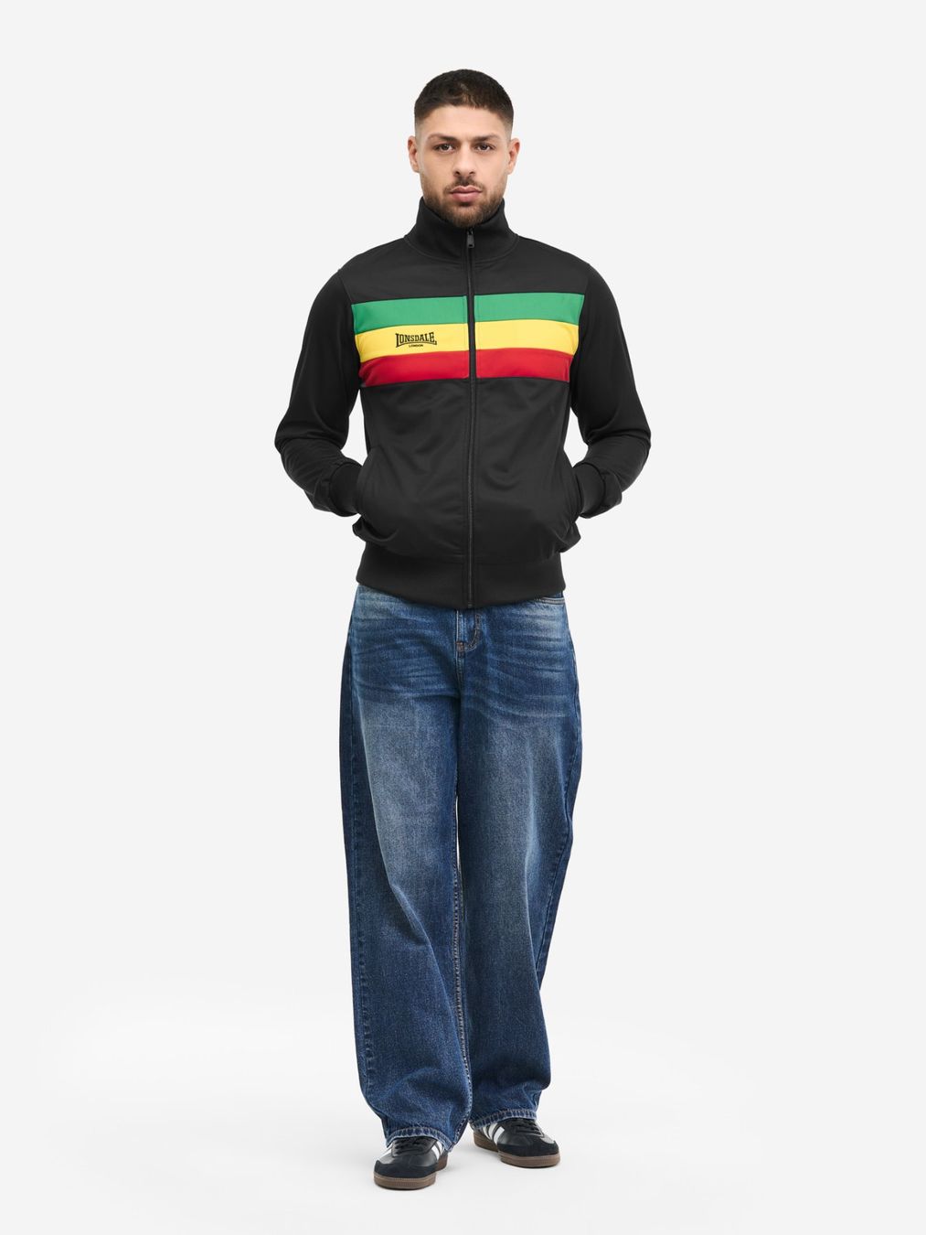 Lonsdale Giacche: Lonsdale Sounds Three Trainingsjacke Schwarz M – Nuovo e nell'imballaggio originale da Düdingen venduto da BluePalm 1