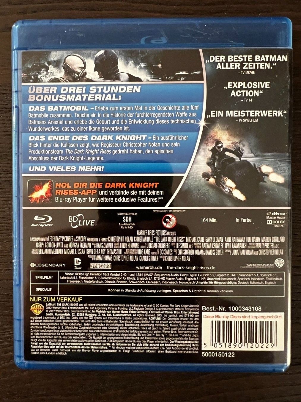 Alle DVDs: Batman - The Dark Knight Rises – Gebraucht aus Zürich von Blu-ray_ZH 1