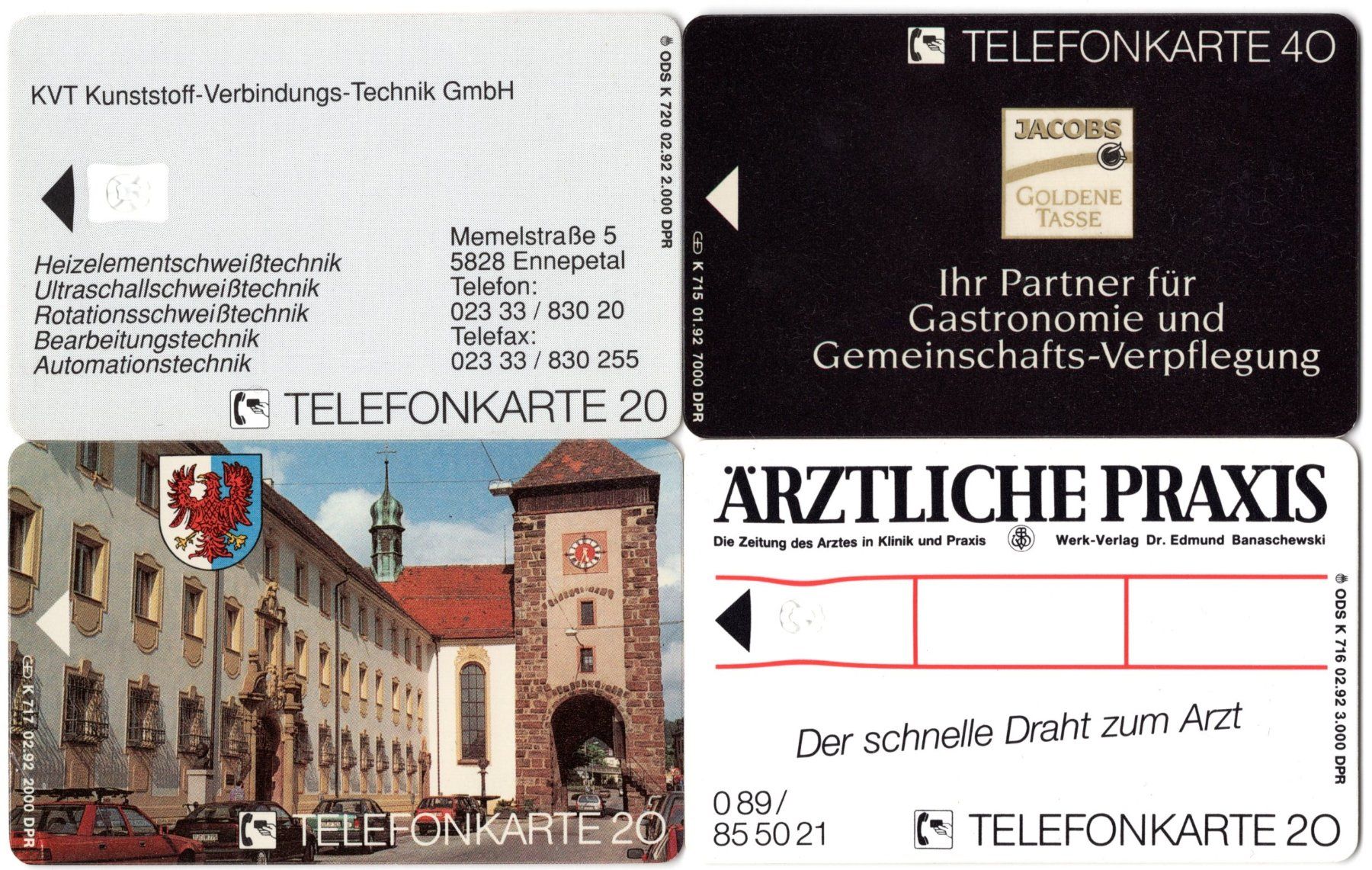 Schede telefoniche: 4 Dummy Telefonkarten aus Deutschland – Usato da Eglisau venduto da Chperfins 1