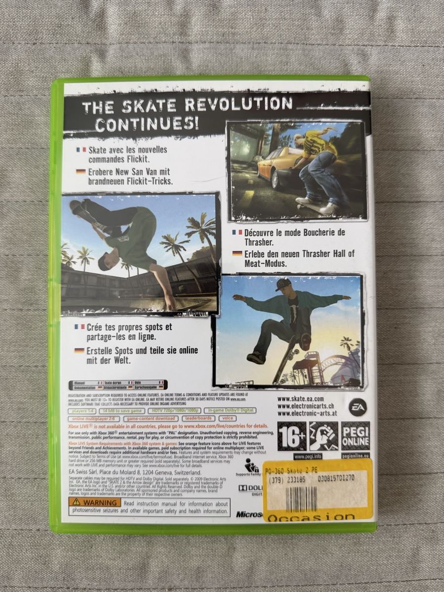 Microsoft Giochi: Skate 2 für Xbox 360 – Usato da Thunstetten venduto da Virus_33 2