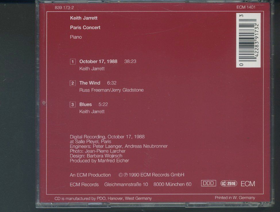 CDs: Paris Concert - Keith Jarrett – Gebraucht aus Delémont von MaxPlan 1