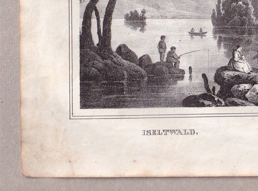 Incisioni: ISELTWALD, LITHOGRAPHIE VON 1836-1845 – Usato da Grüningen venduto da Kartensammler 5