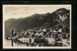 AK Brienz, Blick auf die Häuser am Ufer