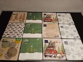 Neu - Servietten - Weihnachten - 12 Packungen - 33cm x 33cm