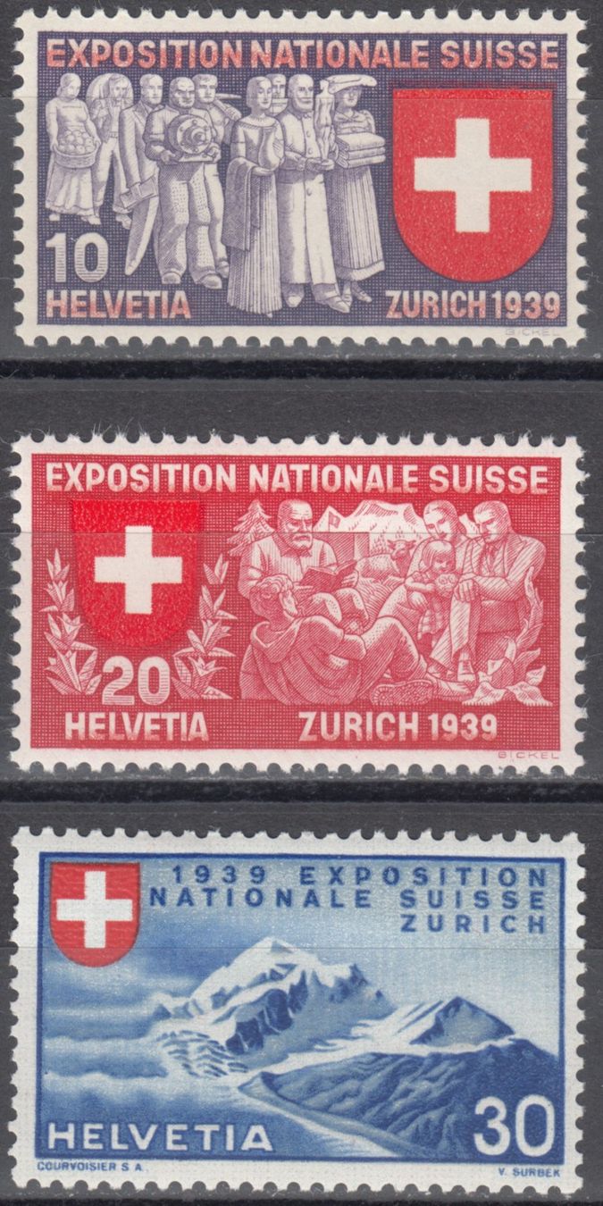 Alle Briefmarken: SBK 222 - 224 postfrisch – Gebraucht aus Bürglen TG von StampGraf