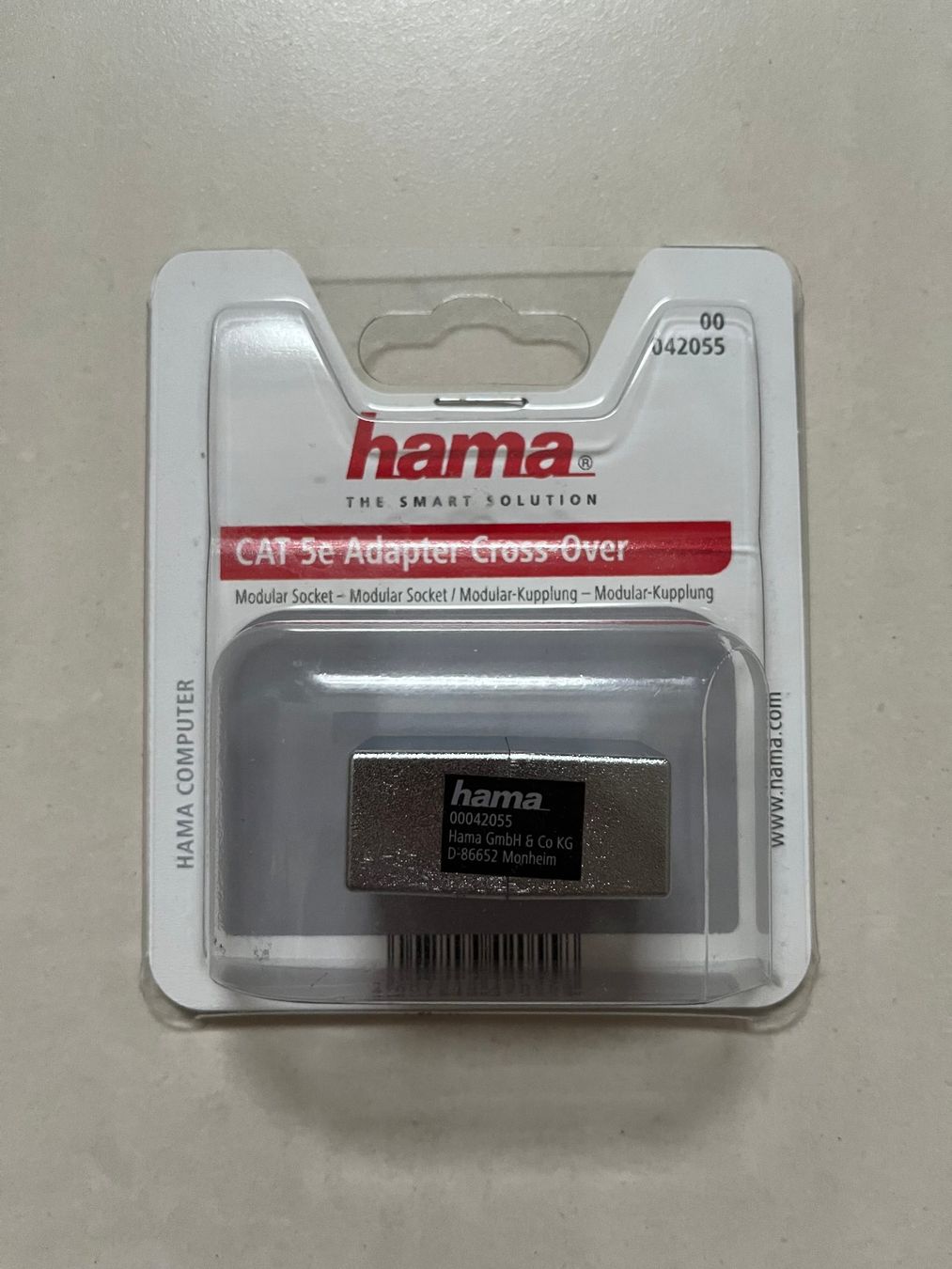 Unità & Adattatore: hama - CAT 5e Adapter Cross Over / Kupplung – Nuovo e nell'imballaggio originale da Zürich venduto da Nostalgia