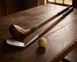 2 antike Hickory Golfschläger  J. Winton & Addington Mashie