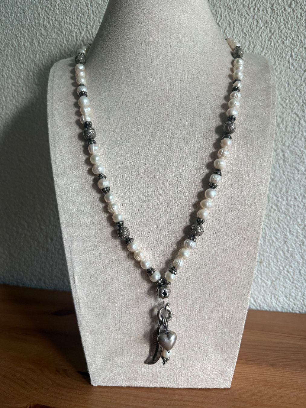 Catenine: Lange echte Perlen Kette mit Silber 925 – Usato da Spiegel b. Bern venduto da Rogger72 1