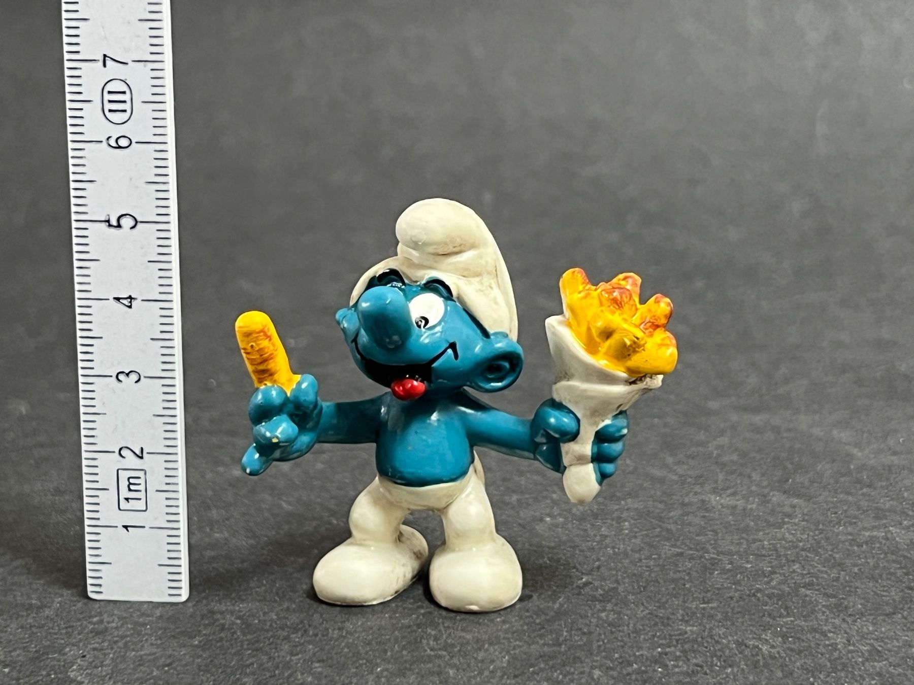 Schleich Statuette: Schleich 20131 Pommes Frites Schlumpf – Usato da Ennetbaden venduto da mapa05 1
