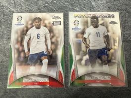 Carte EURO 2024 Topps Chrome Destiny Udogie e Gnonto