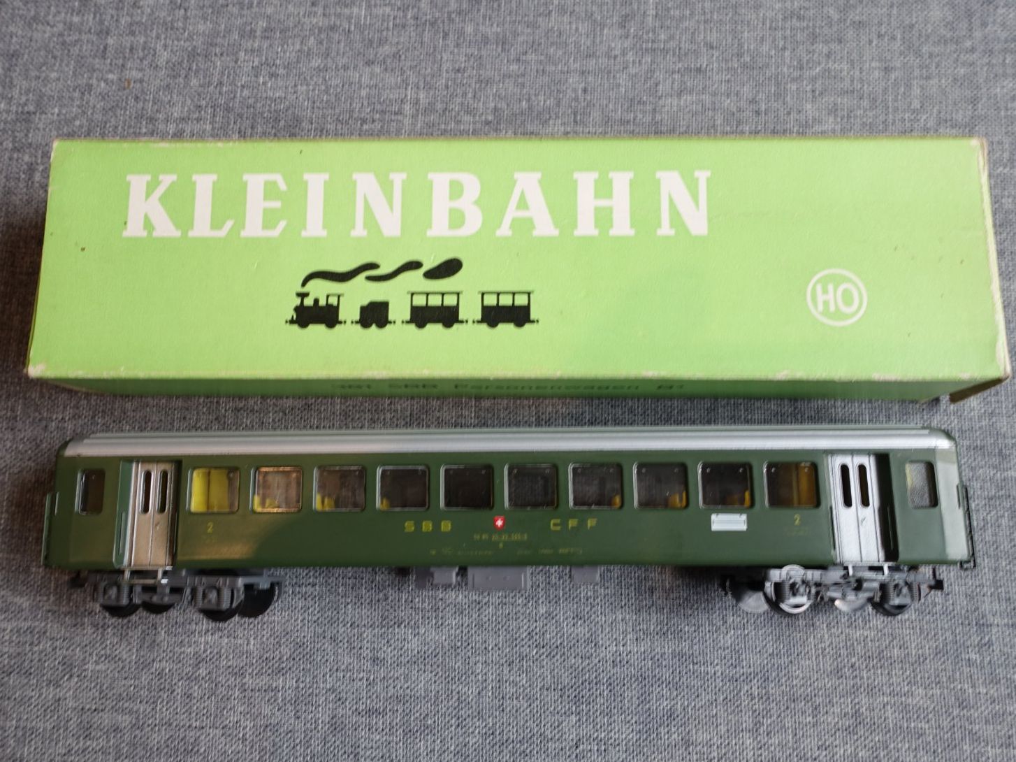 Kleinbahn Modellini di ferrovie: KLEINBAHN No. 381 SBB/CFF Einheitswagen 2. Klasse – Usato da Wallbach venduto da Sarrows