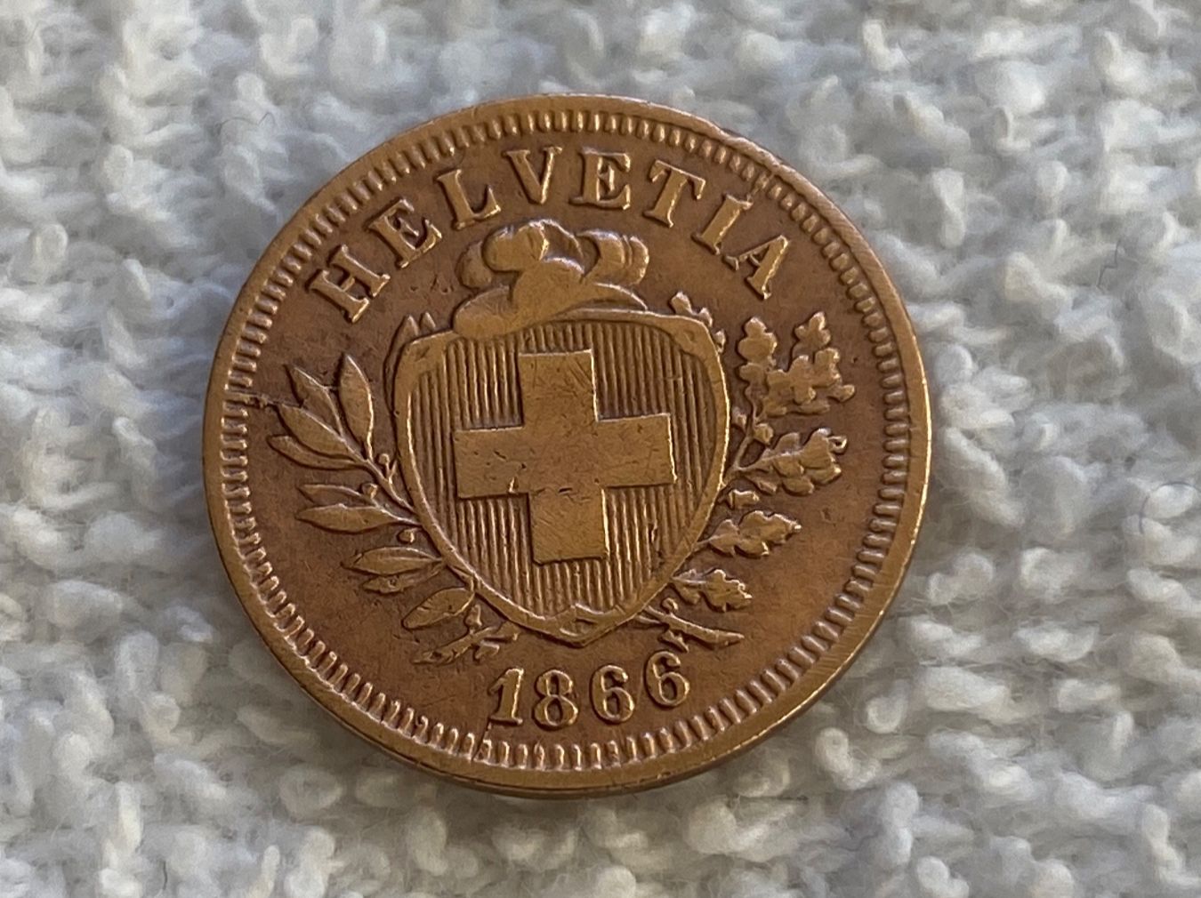 Alle Münzen: 1 centime/rappen 1866 – Gebraucht aus Nyon von Ilmi09