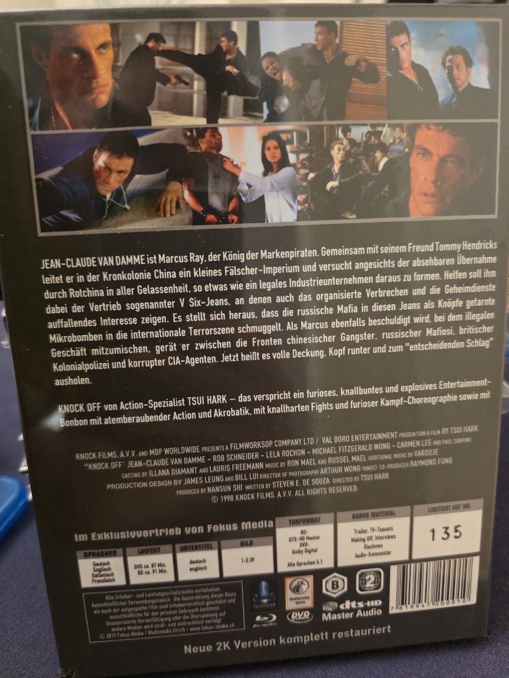 Tutti i DVDs: Knock Off - Blu-ray - Mediabook - Originalverpackt  – Nuovo e nell'imballaggio originale da Ellikon a d Thur venduto da razzorblog 1