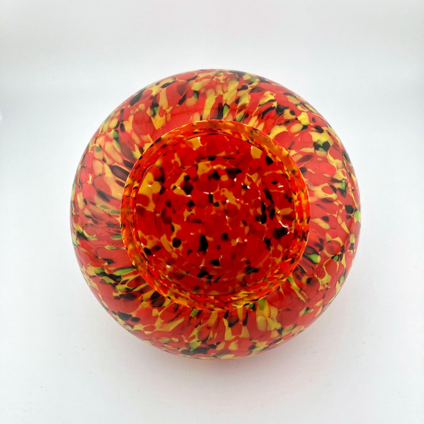 Vasi & Recipienti: Vase boule en verre soufflé moucheté – Usato da Lausanne venduto da Machins.trucs 3