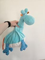 Stofftier: Hellblaue Giraffe ca 40cm gross