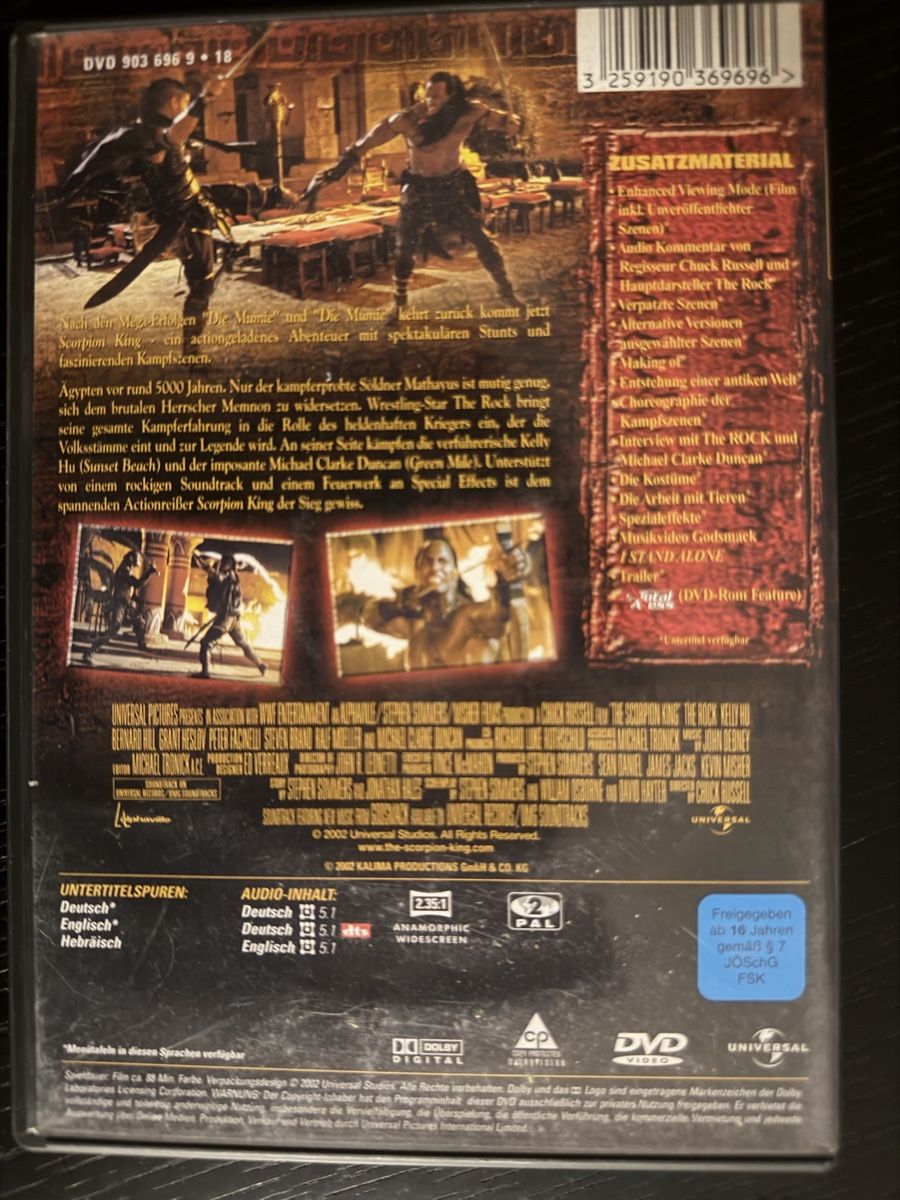 Tutti i DVDs: The Scorpion King Action Abenteuer mit Dwayne Johnson – Usato da Lausen venduto da EisAmStiel94 1